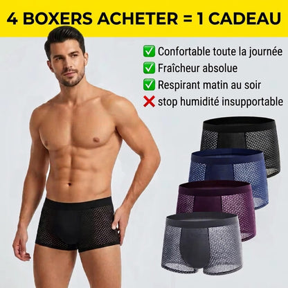 Coffret 5 Boxers Anti-Chaleur — 4 achetés = 1 OFFERT 🎁