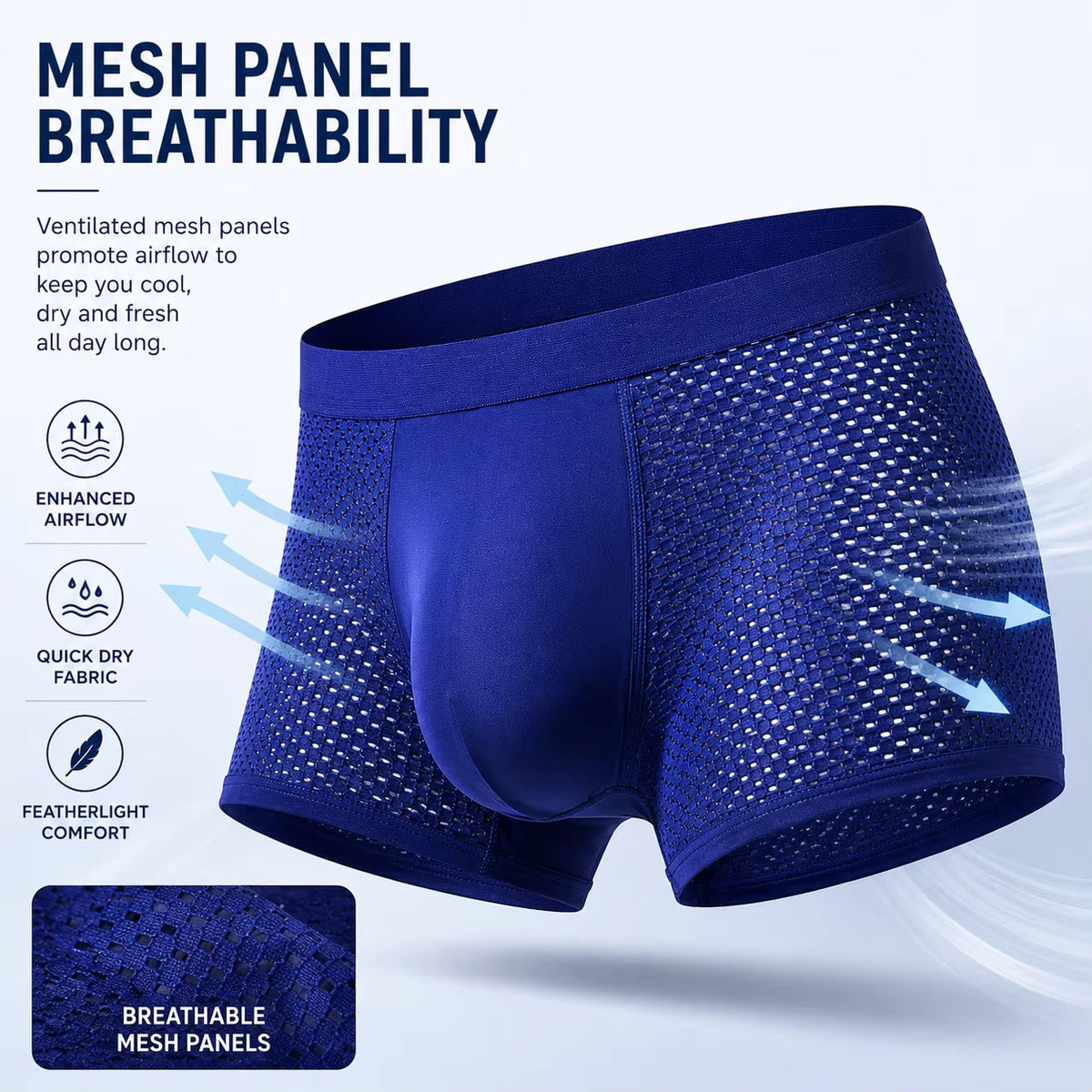 Pack Boxers Respirants et Anti odeur 4 achetés, le 5ème OFFERT CADEAU