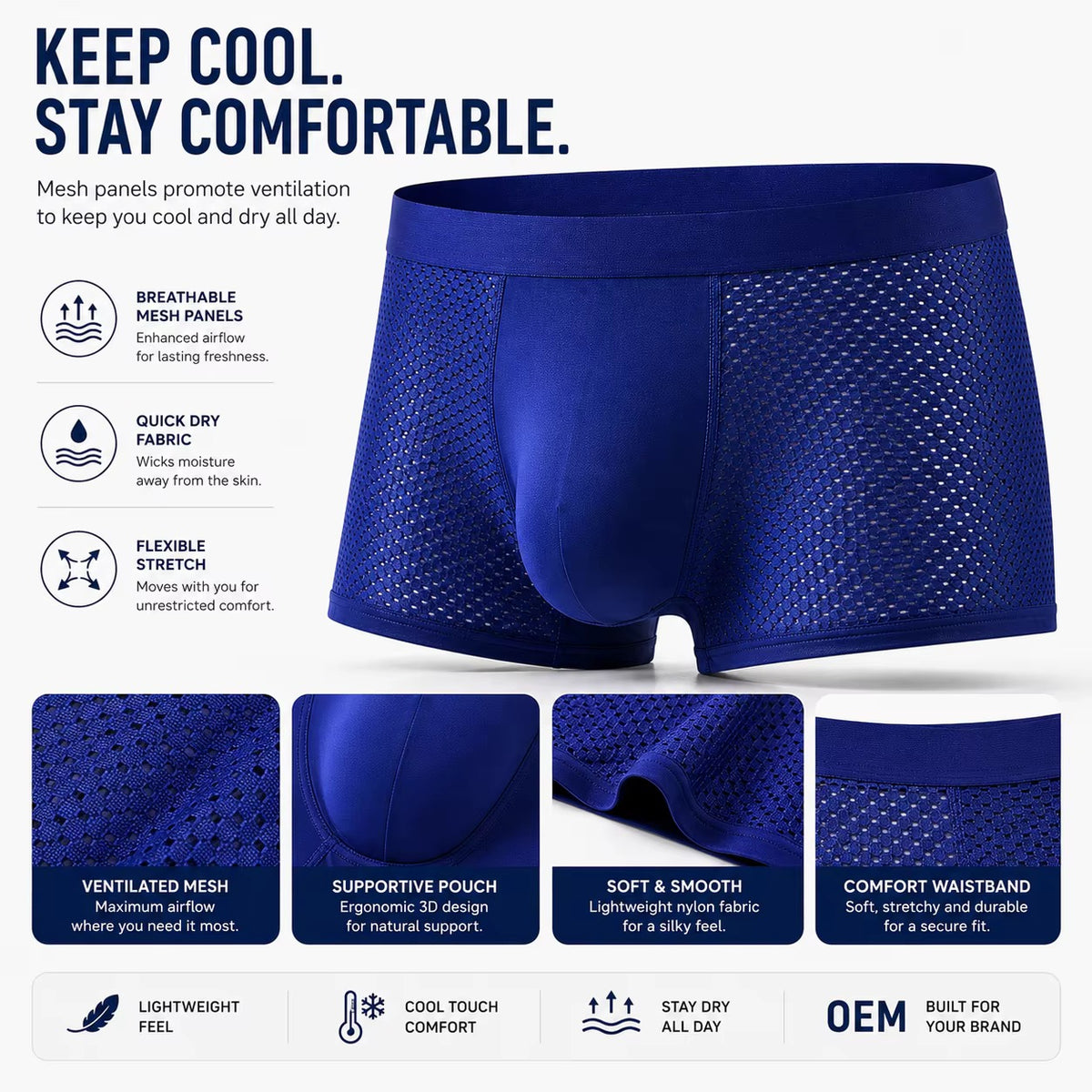 Pack Boxers Respirants et Anti odeur 4 achetés, le 5ème OFFERT CADEAU