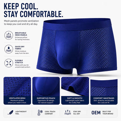 Pack Boxers Respirants et Anti odeur 4 achetés, le 5ème OFFERT CADEAU